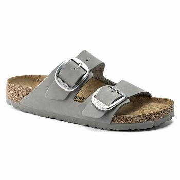 Dámské Arizona Birkenstock Big Přezkou Nubuck Læder Šedé | CZ 467FDN